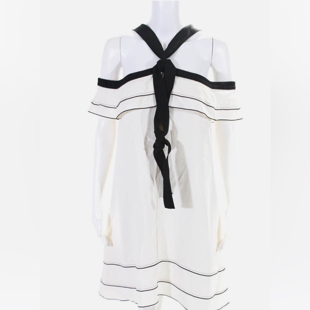 Proenza Schouler Ruffled Cold Shoulder Dress